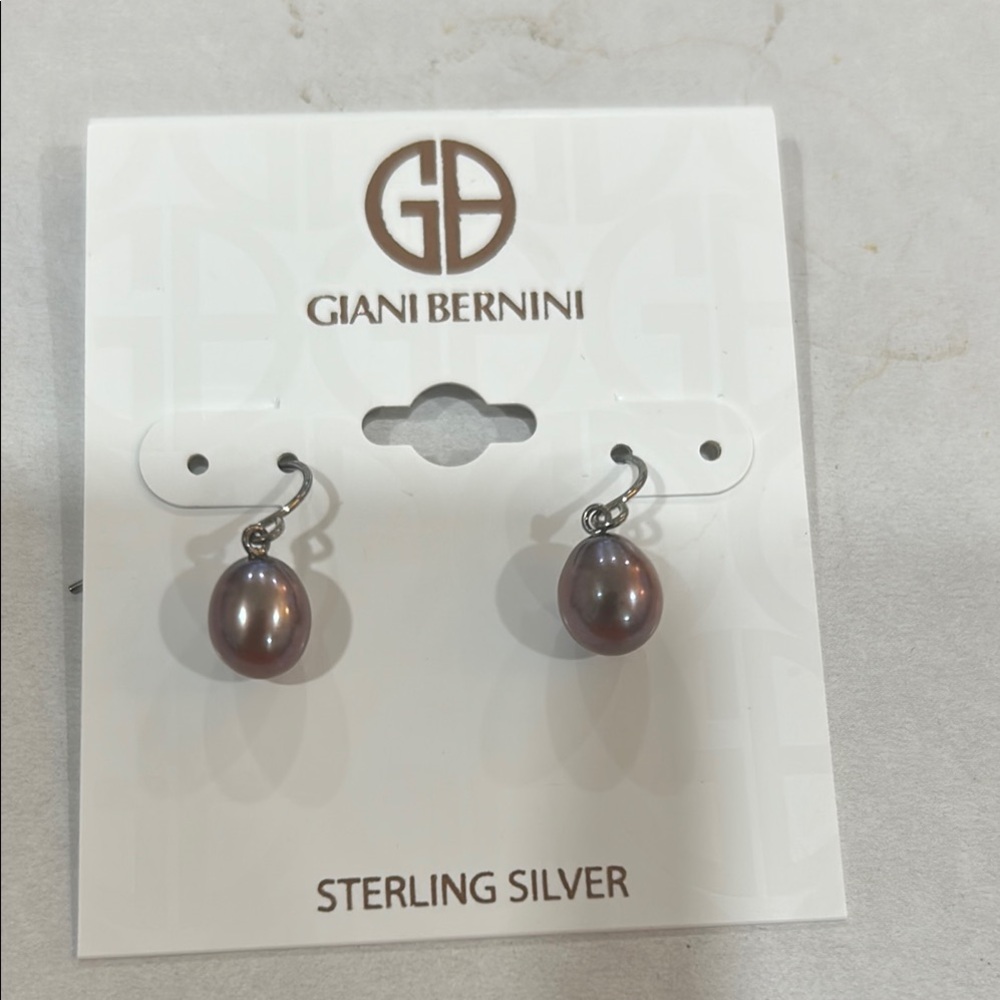 Giani Bernini Purple and Silver Earrings Classic Design